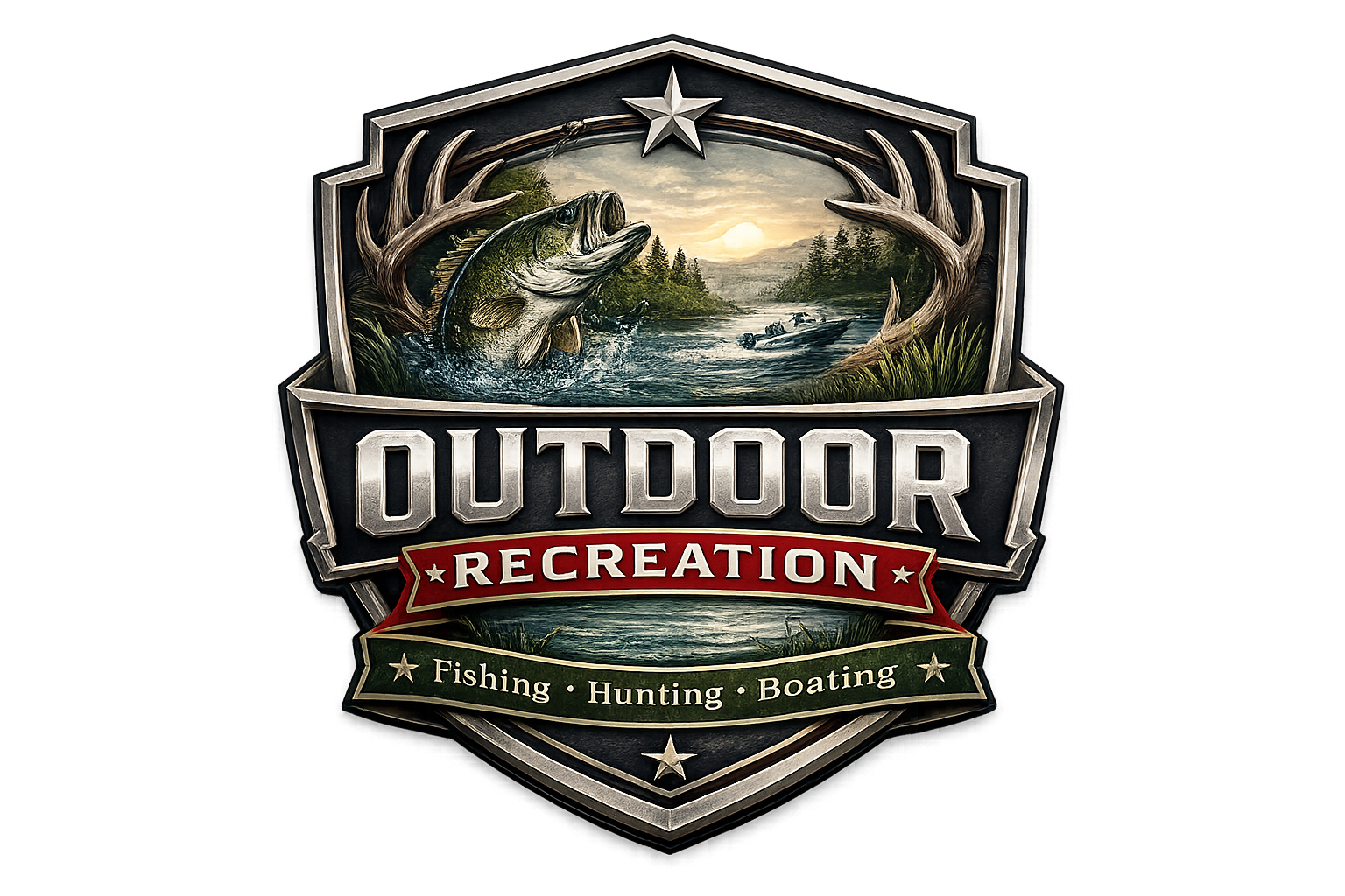 Outdoor Recreation Series™ badge — Fishing, Hunting & Boating