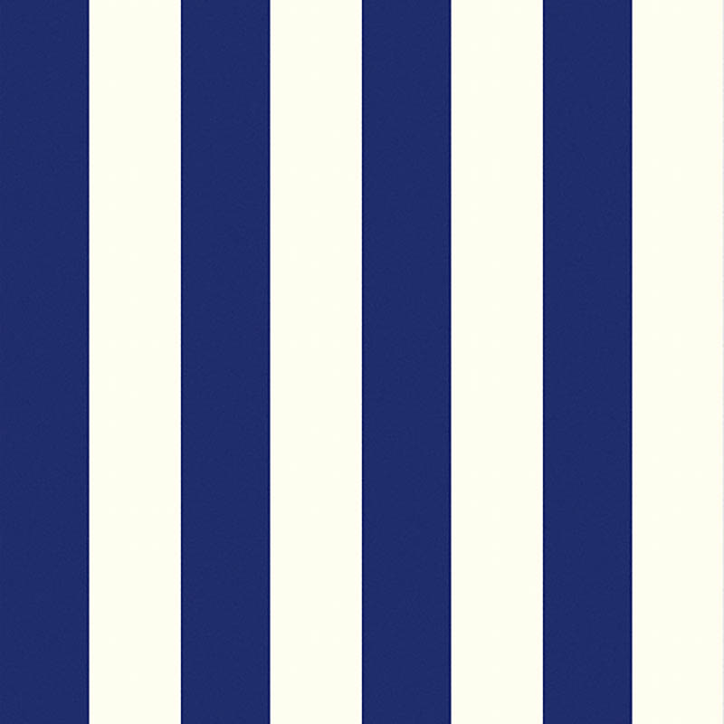 Sunbrella® Beaufort Captain Navy 4708 awning fabric with navy blue and natural white stripes