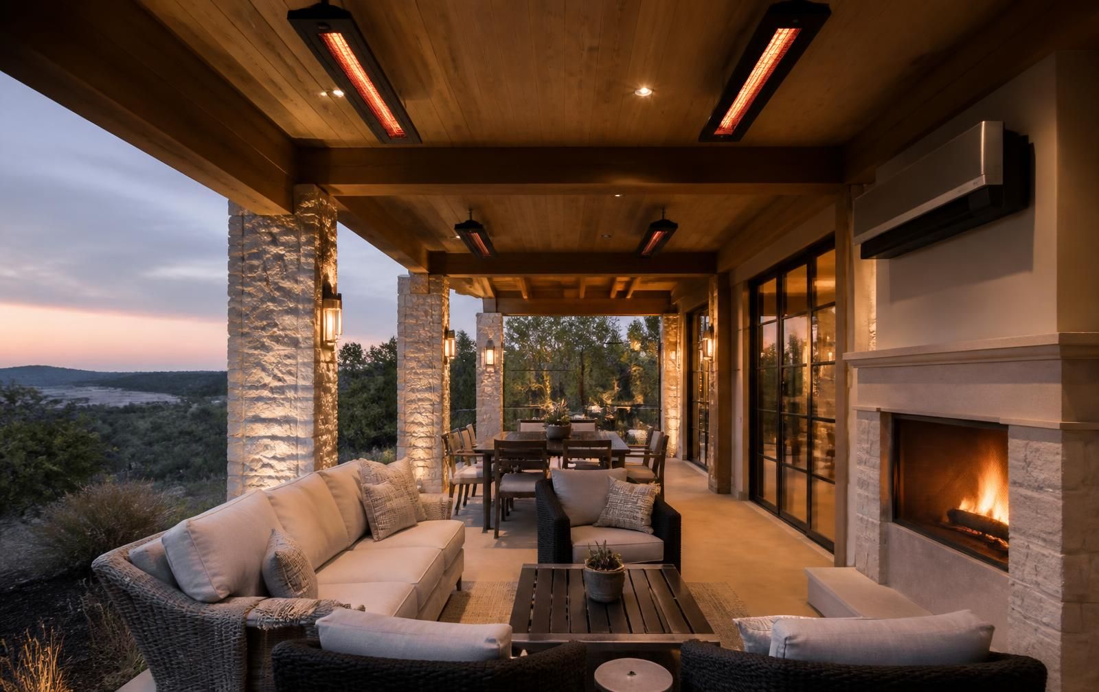 Heating and Refrigerated Cooling for Outdoor Living