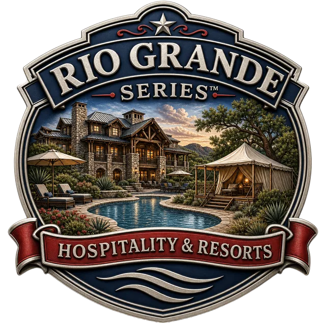 Rio Grande Series™ badge — Hospitality & Resorts: hotels, resorts, glamping, safari tents, spas, retreats and event venues