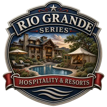 Rio Grande Series™ badge — Hospitality & Resorts: hotels, resorts, glamping, safari tents, spas, retreats and event venues